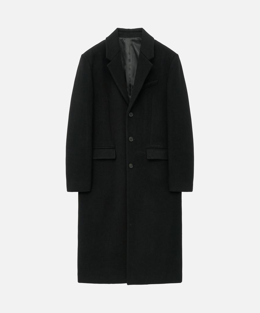 Draw Fit Premier Wool Single Chester Coat [Black]