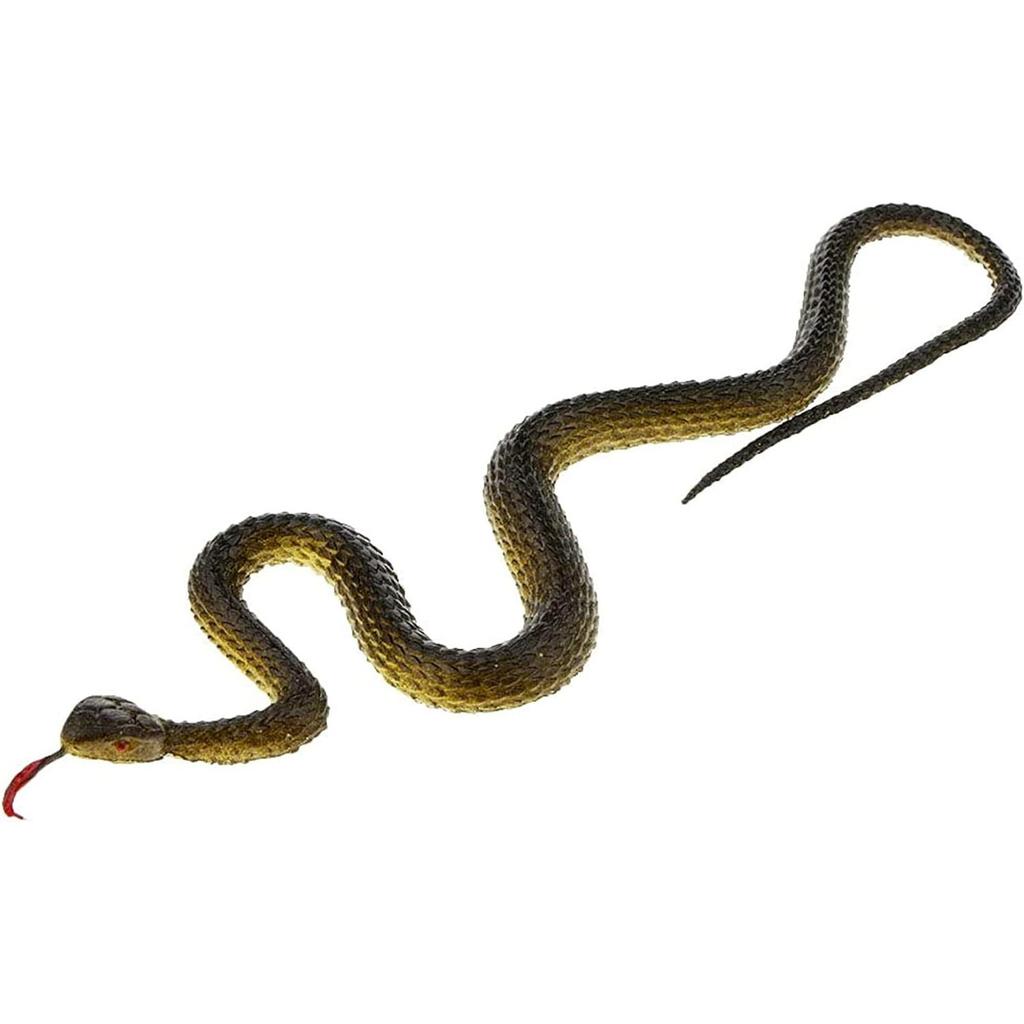 25cm Realistic Fake Snake Party Favors Black and Green Rubber Pranks Halloween Gifts for Kids and Adults Scary Prank Props