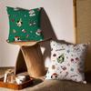 Christmas Dog Pillow Case Sofa and Living Room Decorative Cushion Covers Dust-proof and Mite-proof Invisible Zipper
