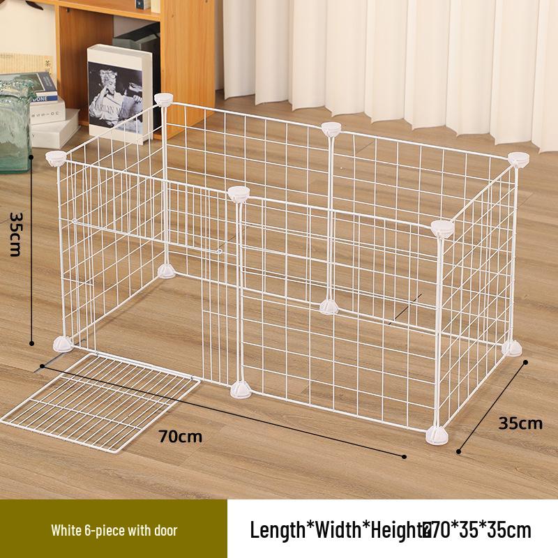 Pet Iron Mesh Detachable Fence: Indoor Gate, Isolation Guardrail, Escape-Proof, Easy Assembly