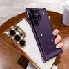 Applicable to Samsung S26Ultra mobile phone case, transparent electroplating airbag anti-drop S25FE hard case with lens film S23 guarantee