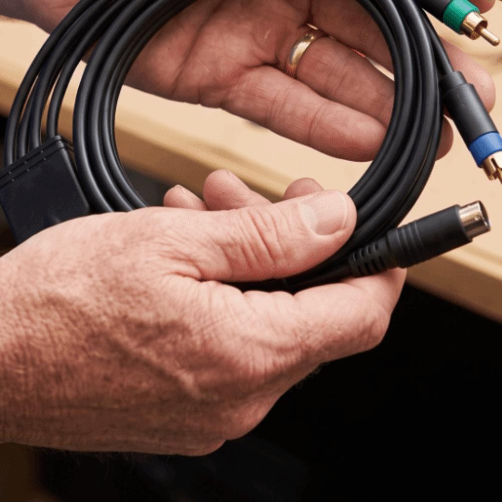 Black RGB Cable GB+Sync RCA Composite Cable Component Cable RGBS Cable for NEC XM