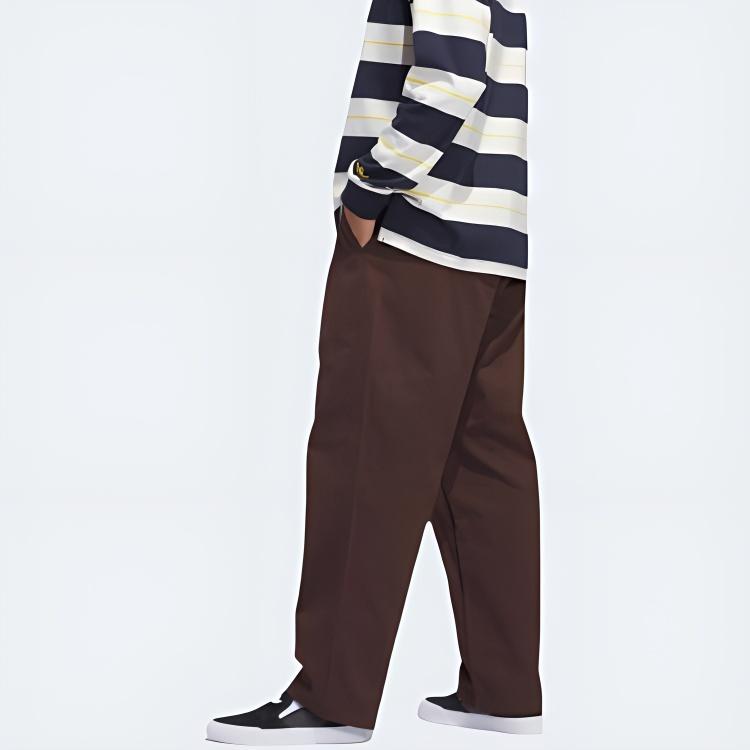 Adidas Originale Einfarbig Bequeme Lockere Passform Freizeit Hose Herren Unterteile Dunkelbraun Strahlend Weiß JC7634