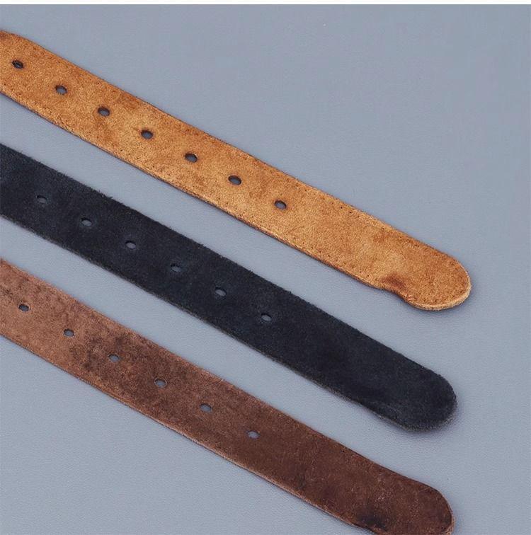 Men's Vintage Genuine Cowhide Leather Pin Buckle Belt - Versatile and Casual for Jeans