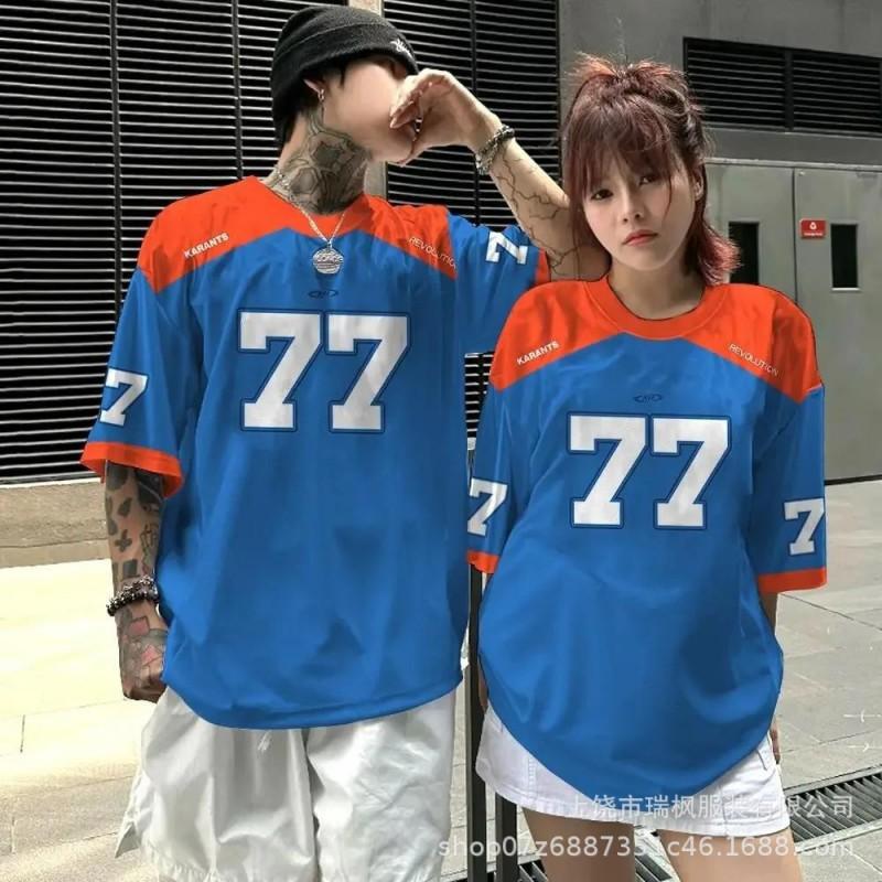Mens Oversized Hip Hop Streetwear T-Shirt Loose Fit Short Sleeve Cotton Graphic Tee