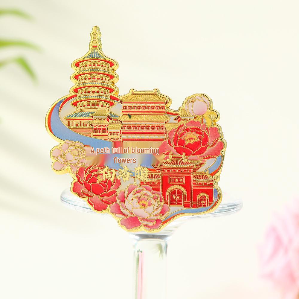 Luoyang Attractions Metal Magnet: Creative Souvenir & Decoration