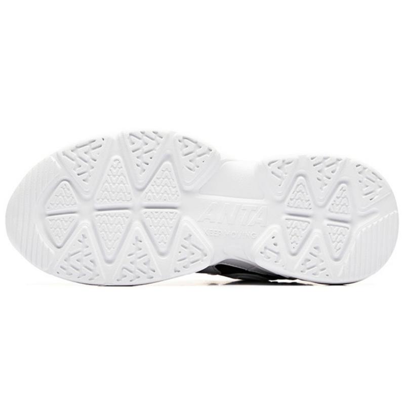 Anta Life Collection Cushioning Anti-Slip And Wear-Resistant Low-Top Chunky Sneakers Women's White Black Sneakers 92938862-1