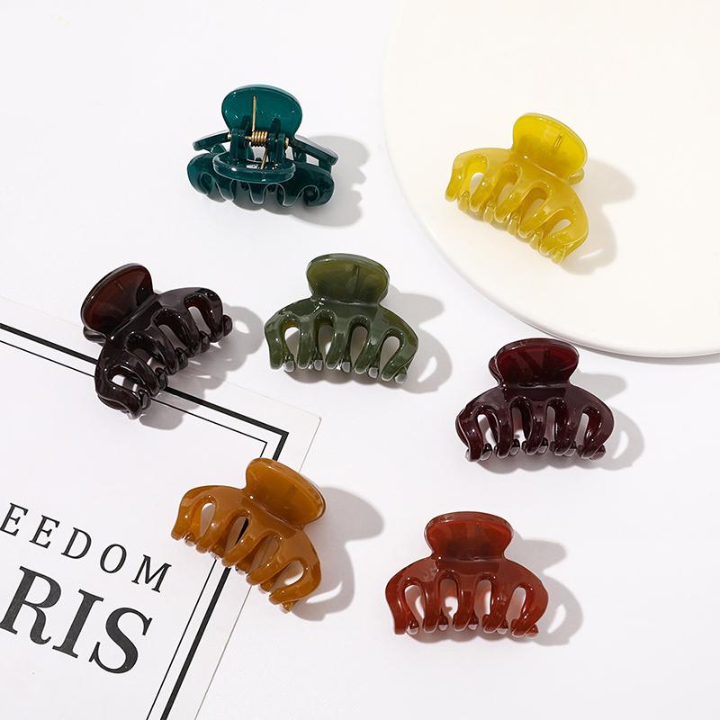 29 Styles Jelly Color Geometric Hair Claws Crab Hair Clips Women Small Mini Bangs Clip Ponytail Clip Catch Clip Hair Accessories