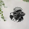 Metal Wall Art Lionfish Sea Theme Home Decor Living Room Bedroom Coastal Beach House Wall Hanging Unique Gift