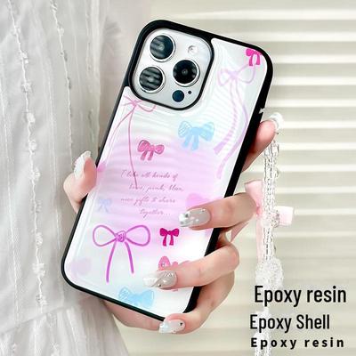 Zhitai Epoxy Case for iPhone 13Pro/15 Pro Max, Apple 16, Suitable for Girls, with Phone Chain.