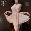 Sex Underwear Pure Girl Suspender Dress Women's Three-dimensional Flower Tube Top Thin Streamer Mesh Yarn