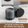 Universal Washing Machine Anti Vibration Foot Pad Set - Silent Noise Reduction and Anti Slip Height Increasing Stabilizer Base