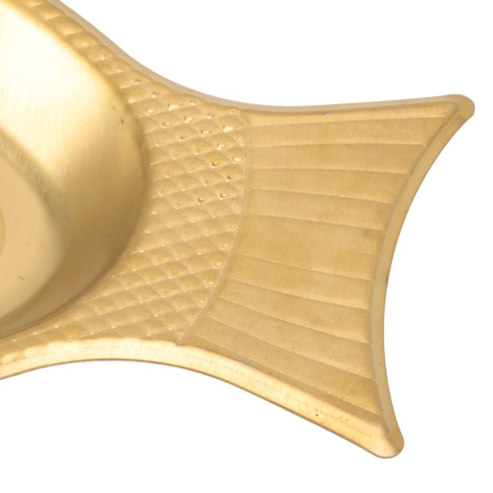 

Thick Fish Serving Platter Decorative Appetizer Tray Fish Shaped Plate Birthday Party S золотой