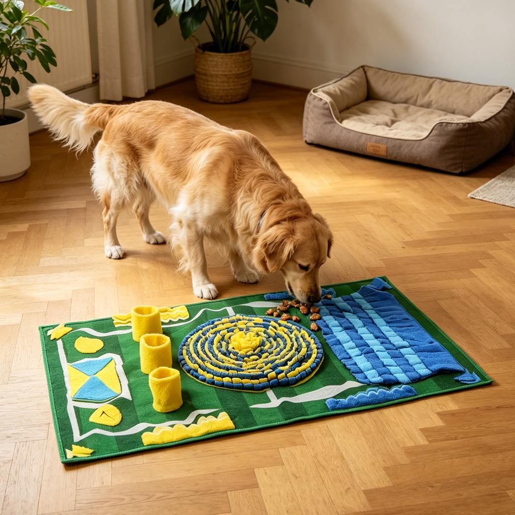 Grande Tappetino Snuffle Giocattolo per Cani Alimentatore Lento Coperta Interattiva per l'Addestramento Tappetino Resistente e Anti-morso per Attività del Cane