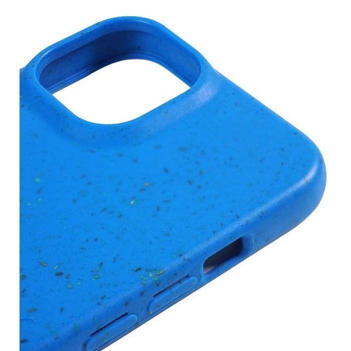 Coque biodégradable - iPhone 15 - Bleu ciel - Écologique - Paille de blé