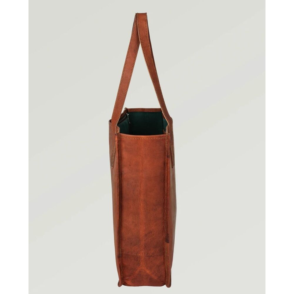16" Handmade Purse Women Vintage Looking A Qulaity Leather Tote Shoulder Bag