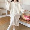 Pure Cotton Gauze Maternity Dress - Summer Nursing Nightgown for Hospital & Home, Plus Size, Women's Spring/Autumn Pregnancy Pajamas.