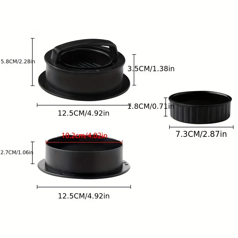 Leicht abnehmbarer Antihaft-Burgerstempel - Lebensmittelgeeigneter ABS-Patty-Maker für perfekte Burger und Schnitzel, mit Ölpapier-Pads, spülmaschinenfest