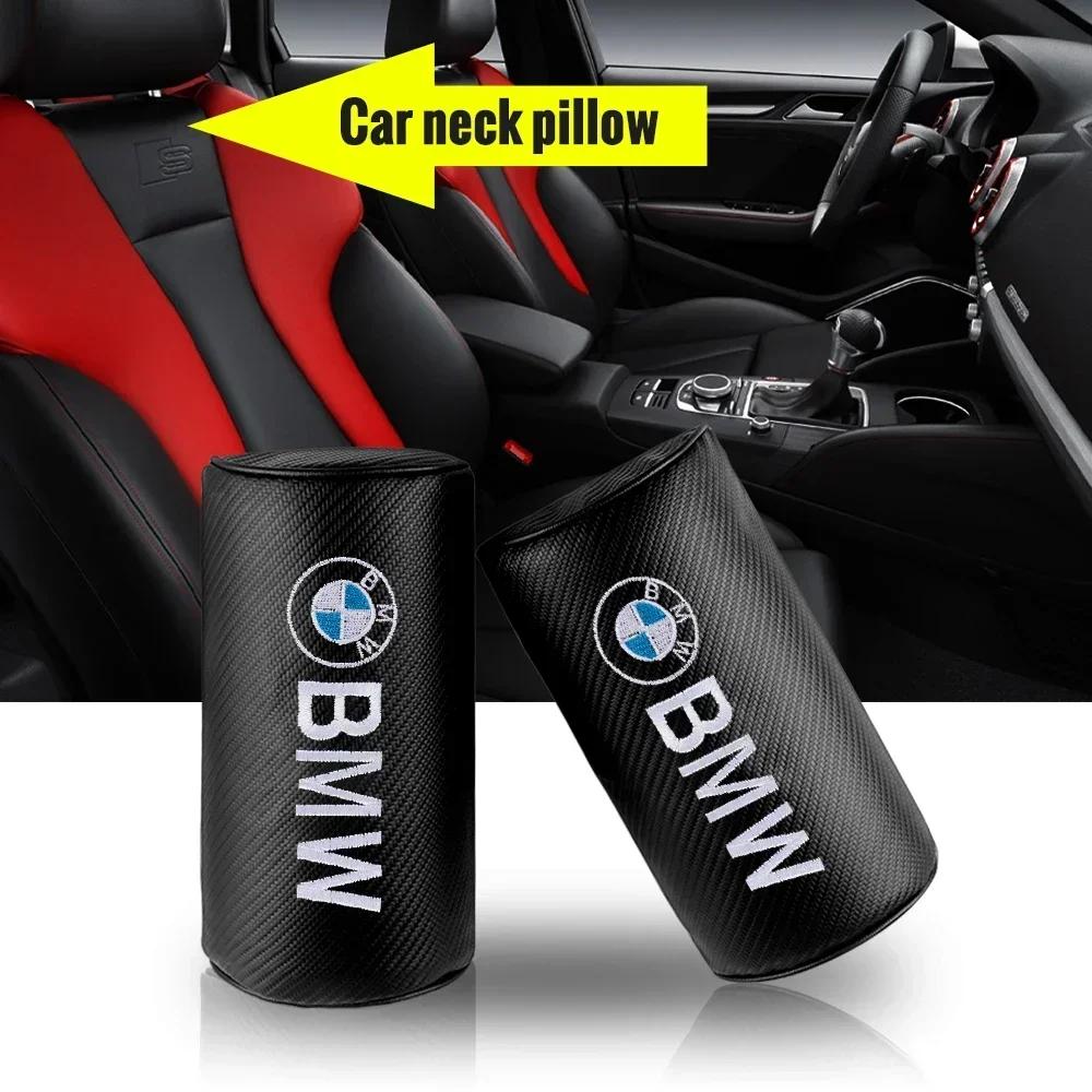 Carbon Fiber Car Headrest Neck Pillow For BMW M M3 F10 F30 F20 E28 E36 E39 E46 Performance X1 X2 X5 Seat Head Support Accessory