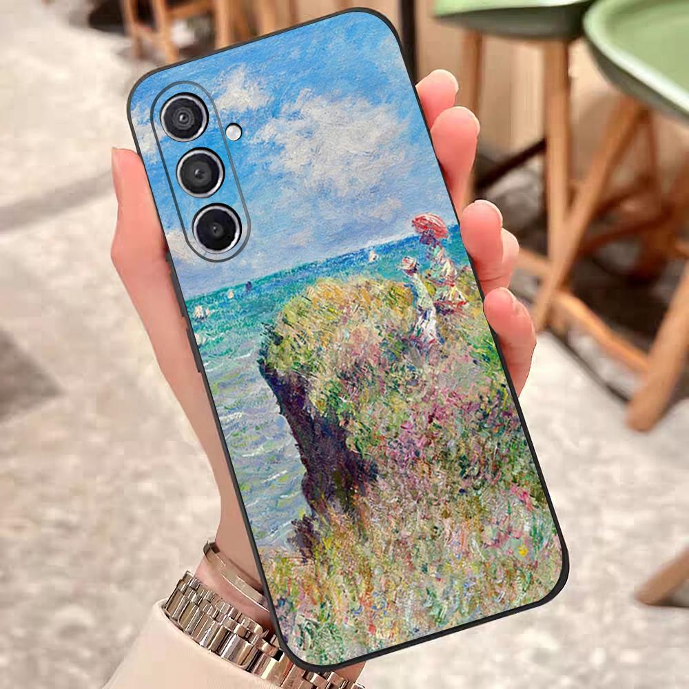 

C-claude M-monet Paintings Phone Case For Samsung S25 Edge S24 S23 S22 S21 S20 Ultra Plus Fe Galaxy A54 A53 A34 A25 A16 Silicon Samsung S21 Ultra