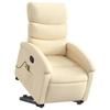 VidaXL Reclining Massage Armchair Cream Fabric 3203999