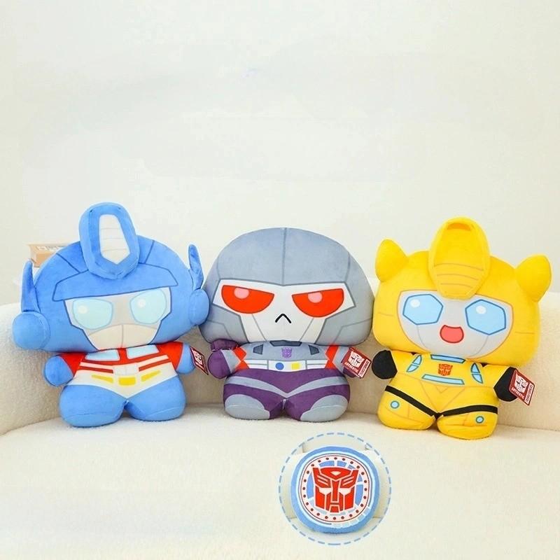 Transformers Plush Toy Flip Transform Throw Pillow Bumblebee Megatron Decor Gift
