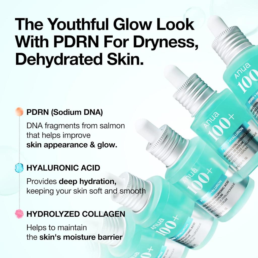 ANUA PDRN Hyaluronic Acid Capsule 100 Serum 30ml Special Set (+ Cream 30ml)