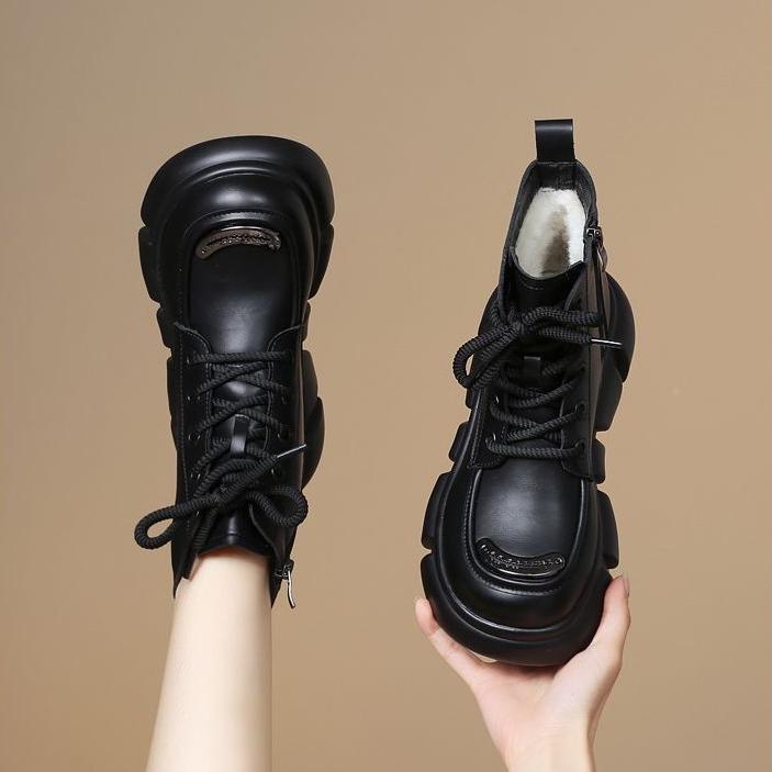 Fur Integrated Snow Boots for Women Winter Cotton Boots Thick Soled Boots for Women Short Boots Thick and Warm Cotton Boots