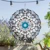 Blaues Mandala Windspiel Wandbehang Gartendekor Außenschmuck Nicht elektrisch Visueller Effekt Geschenk für Zuhause Hof