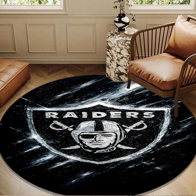 Football Club Emblem Round Rug for Livingroom,Bedroom, Palyroom, Chair Rug, Area Rug, Circle Carpet, Large Size Fan Christmas Gift