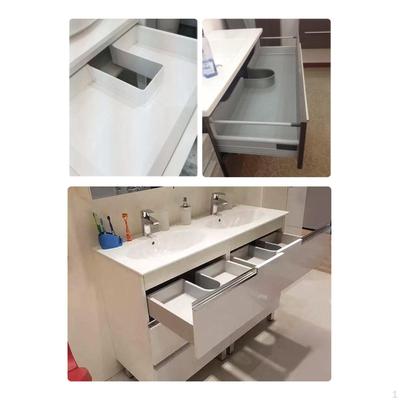 Copertura Tubo di Scarico Lavabo a Forma di U per Sotto Lavello, Parti Ritaglio Estraibile per Cassetto Deflettore Grigio Scarico