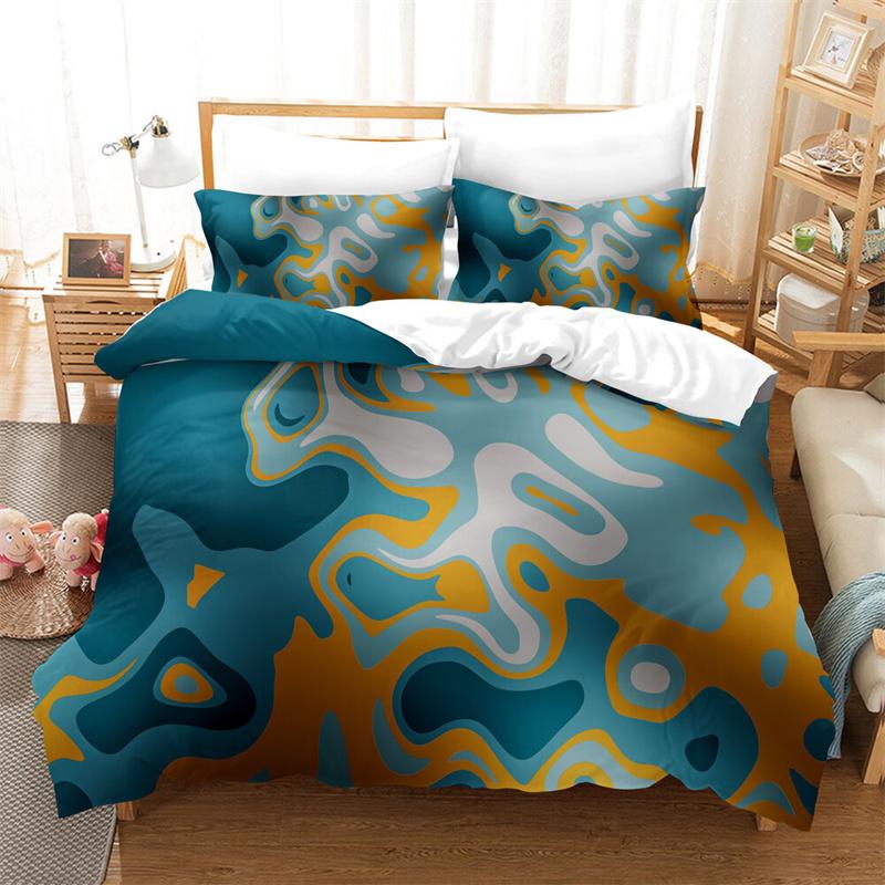 Psychedelic Swirl Duvet Cover Colorful Abstract Geometric Bedding Set Microfiber Bohemia Floral Quilt Cover King For Girls Teens