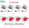 4 Geekservo 360° Gradient Servers, Programmable Dual Output Servers (bit) DIY Tech Building Bricks