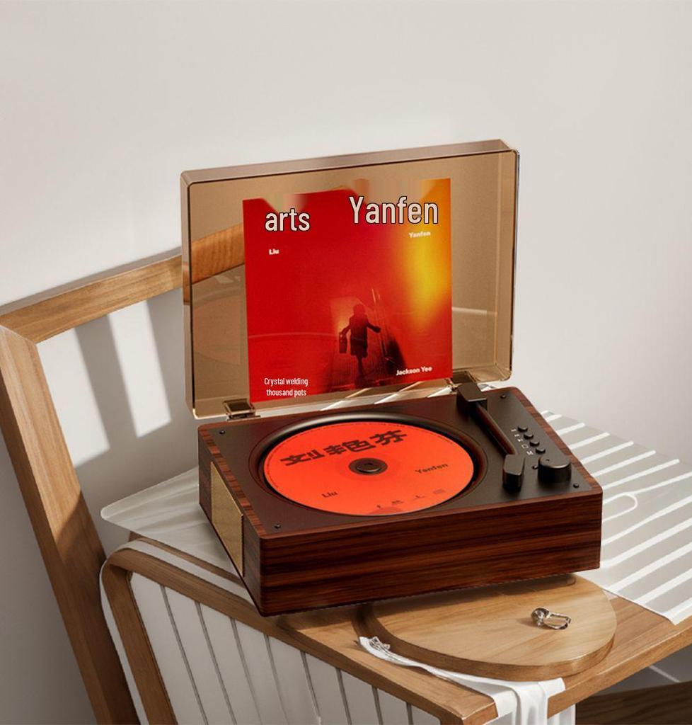 Retro Bluetooth CD Player & Speaker | Portable Rechargeable Home Audio System