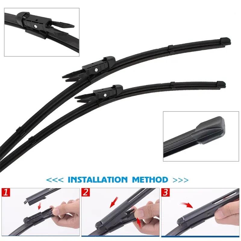 Wiper Front Rear Wiper Blades Set For Renault Koleos MK1 2008 2009 2010 2011 2012 2013 2014 2015 Front Rear Window 24"+19"+16"