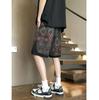 Y2k Vintage Ethnic Summer Beach Shorts Men Baggy Wide Leg Casual Capris Pants Male Sport Oversize Running Shorts