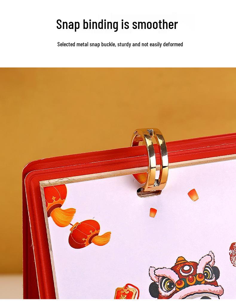 2026 Year of the Horse Desk Calendar with Double Ring Easel - Custom Corporate High-End Gift Box Edition