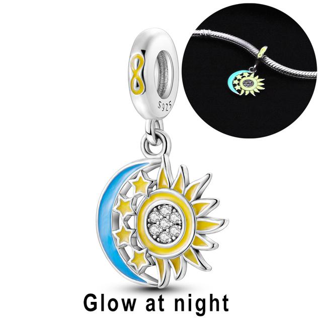 Boy And Girl Silver Color Beads Star Moon Clip Charm Unicorn Dangle Charms Fit New Arriver Cute Bracelet Diy