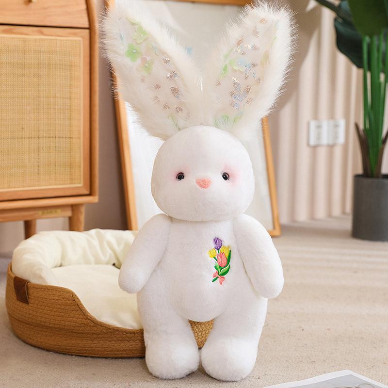 

Cute Rabbit Annie Plush Toy Pillow Girls Bedtime Doll Home Decoration Gifts белый