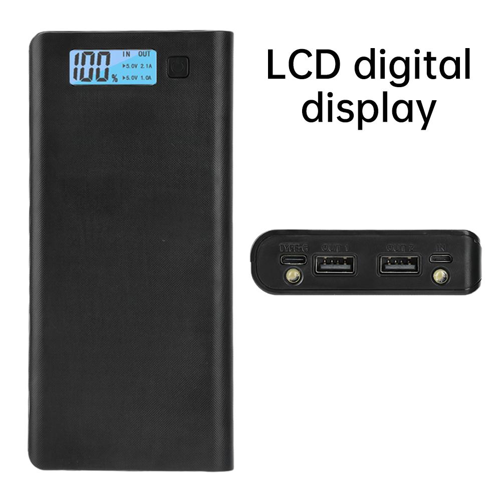 8*18650 Batteries Case No Soldering Charging Case Digital Display LCD Creen Mobile Power DIY Kits Battery Box