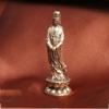 Pure Brass Lotus Guanyin Statue Lotus Guanyin Brass Buddha Sculpture  Desktop