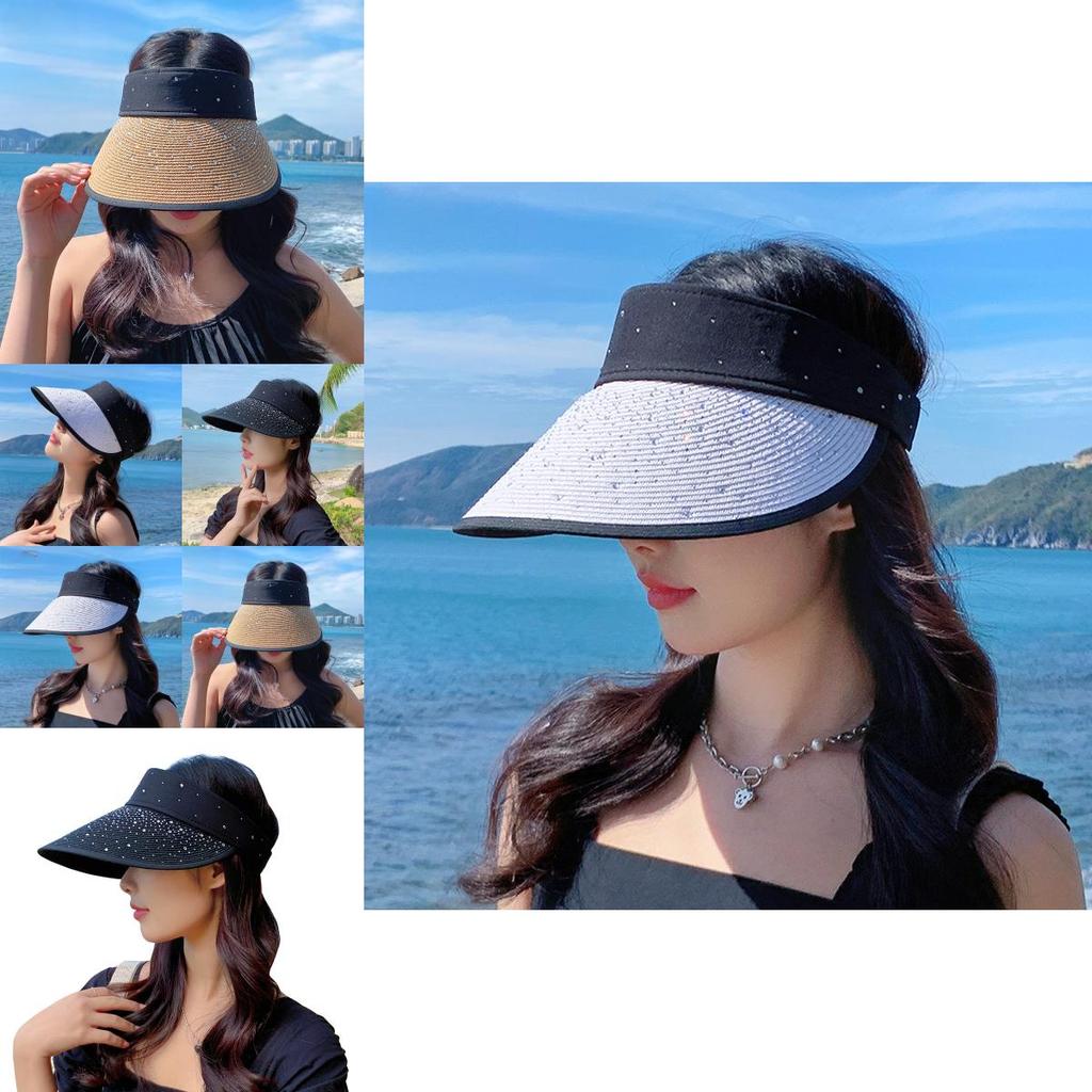 Summer Foldable Sun Hat With Breathable Straw And Stylish Design For Women