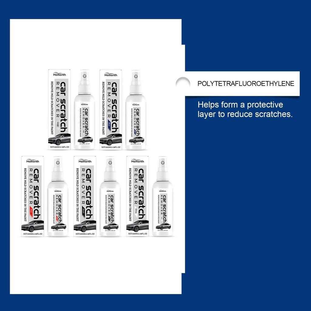 Homonth Red Car Light Scratch Care Spray 100ml Scratch Removal, Polishing and Renovation, Paint Care, Suitable for Car Paint