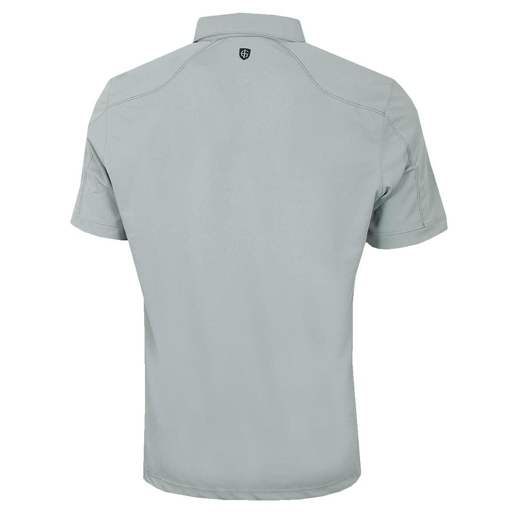 Island Green Mens Topstitched Golf Polo Shirt
