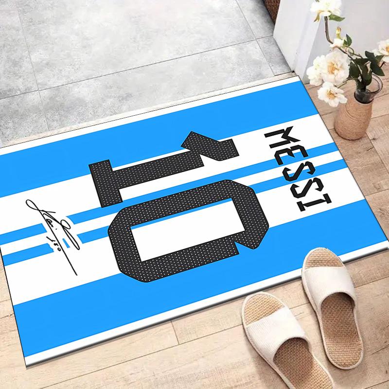 1 Stück Fußballstar Design Bedruckter Teppich für Schlafzimmer Wohnzimmer Heimdeko Teppiche Matte Rutschfeste Matte Teppich für das Bett