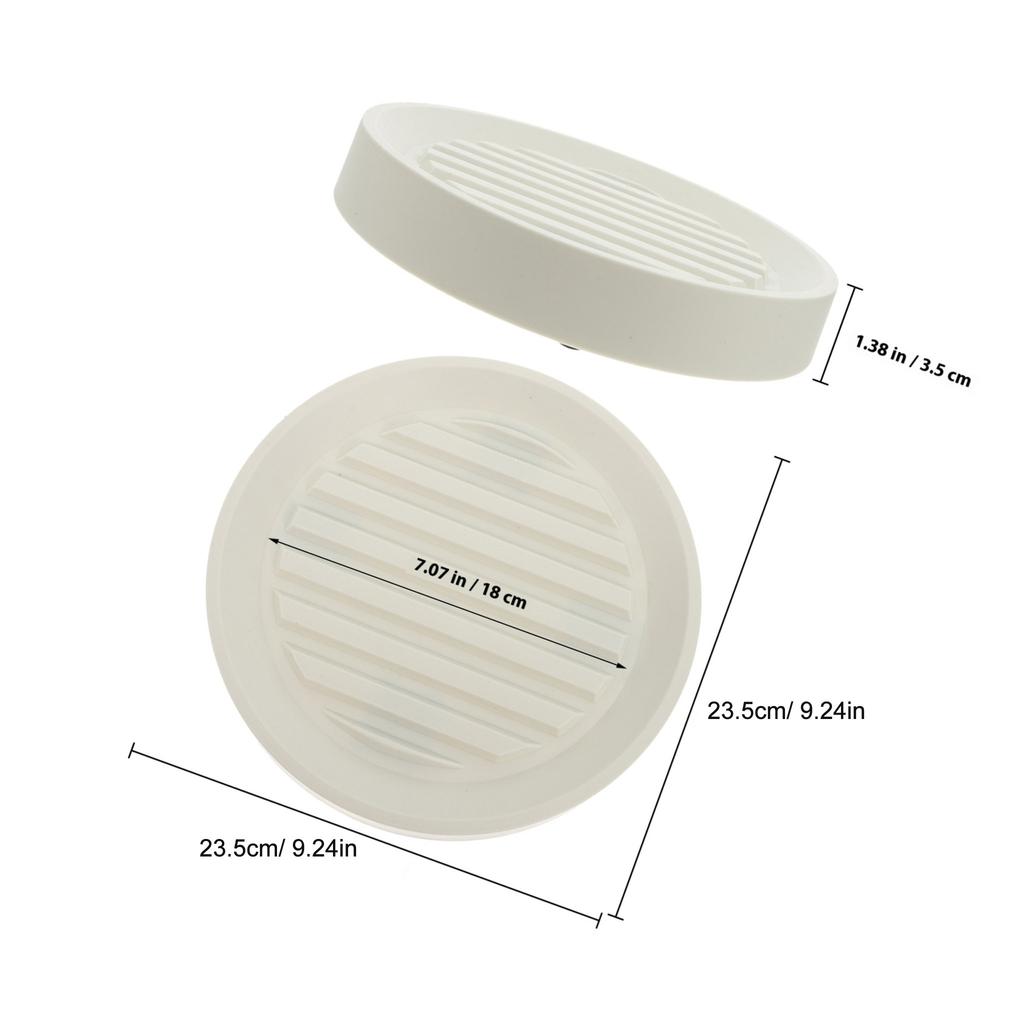 Plateau Rond Mobile Robuste pour Pot de Fleurs 19.50x15.00x3.50cm Base à Roulettes Épaissie pour Plantes avec Roues Cachées Soucoupe Anti-Goutte d'Eau pour Plantes