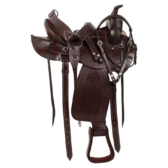 Western Barrel Show Leather Horse Saddle Tack 12 Inch