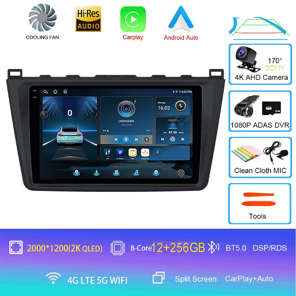 Android14 Carplay Auto Car Radio For Mazda 6 GH 2007 2008 2009 2010 2011 2012 Multimedia GPS Video Player Stereo 2din Head Unit