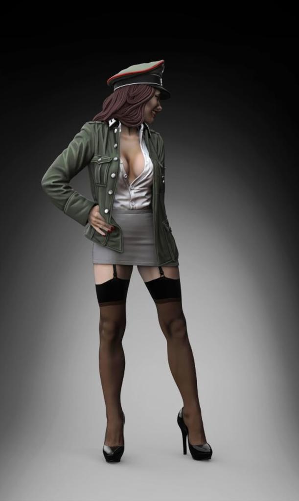 Royal Model Military Girl German Officer Unpainted Resin Kit RM873 1/35 Pin-Up