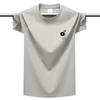 Plus Size Multi-color Men's Short Sleeve T-Shirt Heavyweight Cotton Casual Round Neck Tee